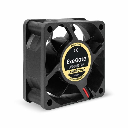  12 DC ExeGate ExtraPower EP06025S2P (60x60x25 , Sleeve bearing ( ), 2pin, 4500RPM, 31dBA) EX295228RUS