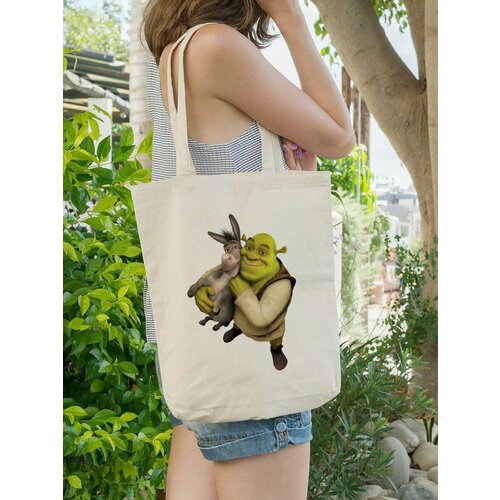 фото Сумка шоппер , фактура плетеная, бежевый kotofoto76