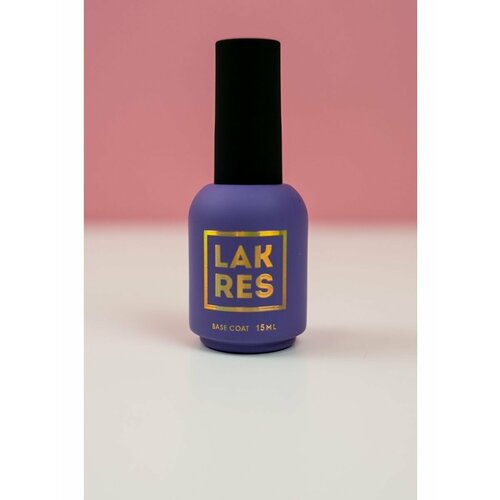 фото База под гель лак rubber, каучуковая 15 мл lakres