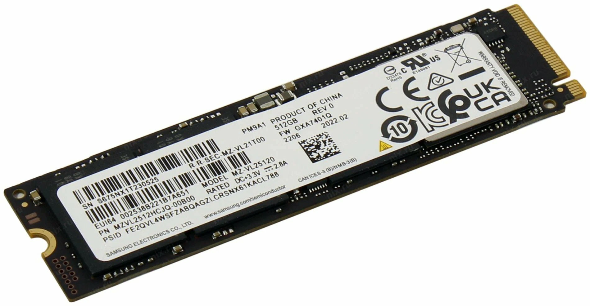 Твердотельный накопитель Samsung 512 ГБ M2 MZVL2512HCJQ-00B00