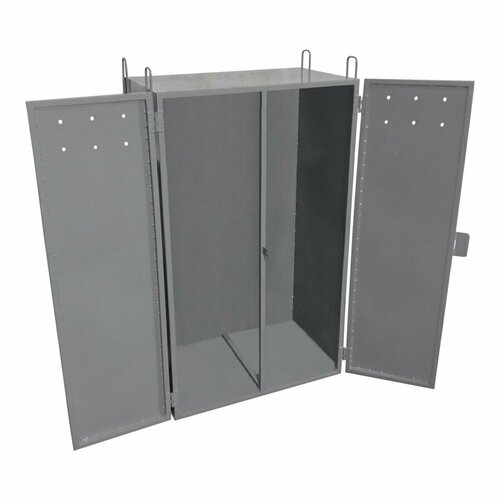 Шкаф для двух пропановых баллонов (В*Ш*Г) 1250х750х450 мм шкаф для газовых баллонов металл завод 27л на 2 шт серый