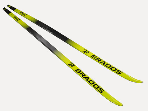 Изображение товара Лыжи беговые взрослые 185 см без насечек STC Brados LS Sport Yellow