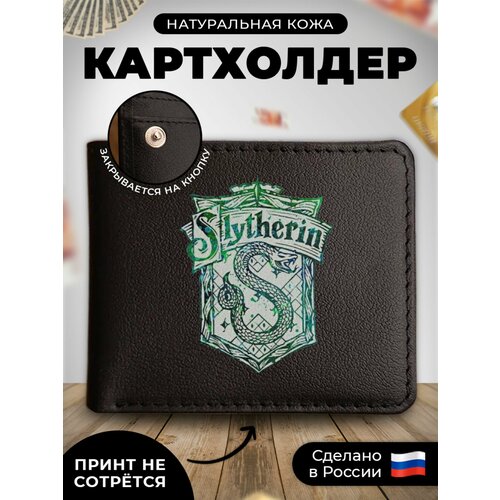 фото Визитница russian handmade kup121, натуральная кожа, 6 карманов для карт, черный