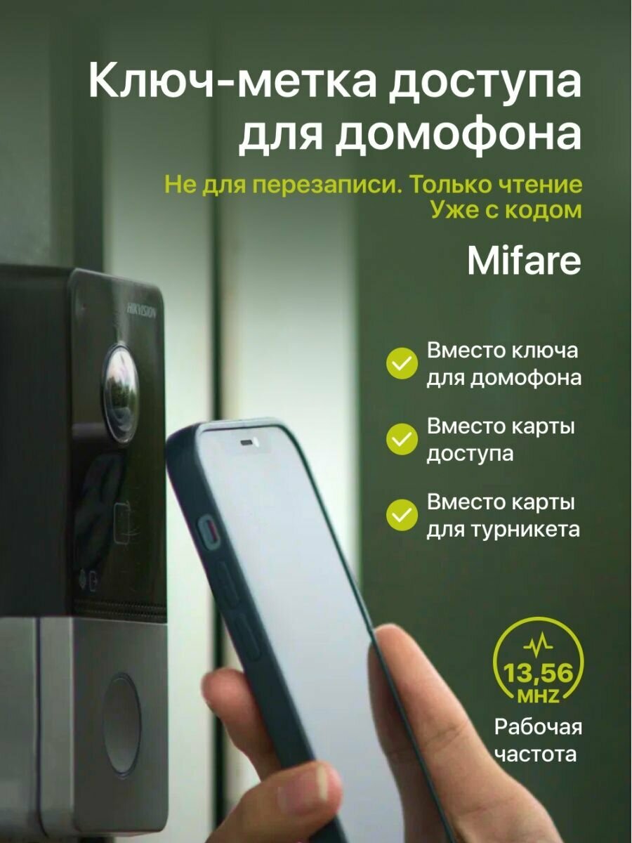 Электронная ключ-метка доступа Mifare 1шт