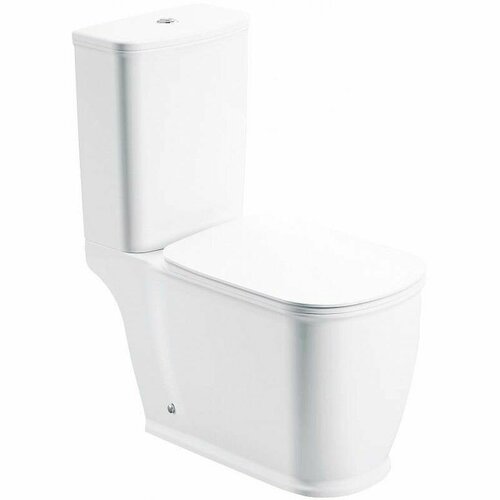 Унитаз-компакт безободковый BelBagno Prado BB10150CP/BB10150SC унитаз приставной belbagno prado bb10150cb bb10150sc безободковый