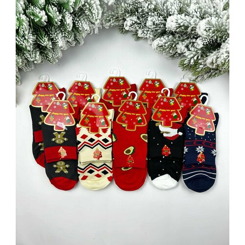 Носки МАСТЕР ХЛОПКА, 10 пар, размер 36-41, мультиколор носки новогодние мужские 5 пар брелок в подарок размер 41 47