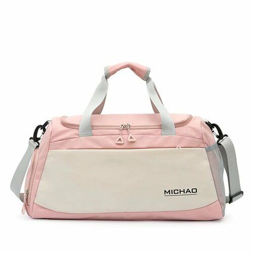 фото Сумка спортивная michao, 50 л, 24х50х50 см, ручная кладь, розовый
