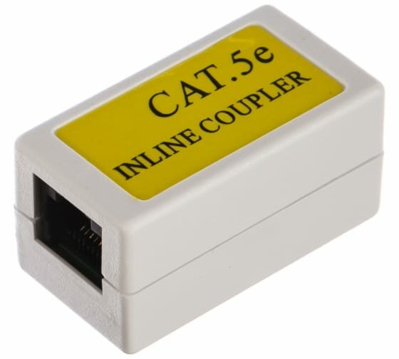 Адаптер соединения патчкордов Gembird RJ-45F/RJ-45F cat.5e (NA350)