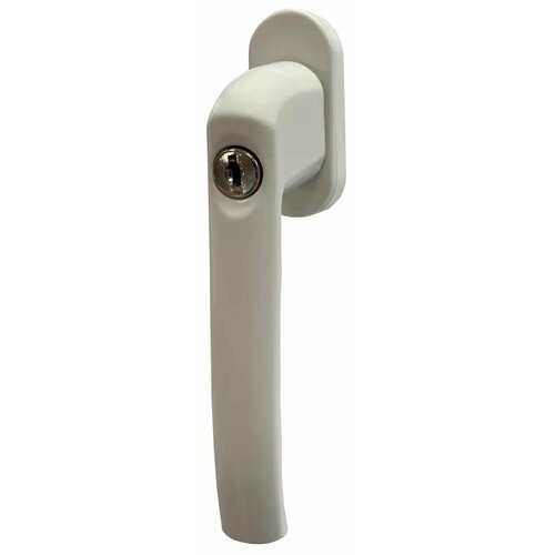 Ручка оконная с ключом 35 мм ЦАМ цвет белый оконная ручка smart pro черная ручка для балконной двери