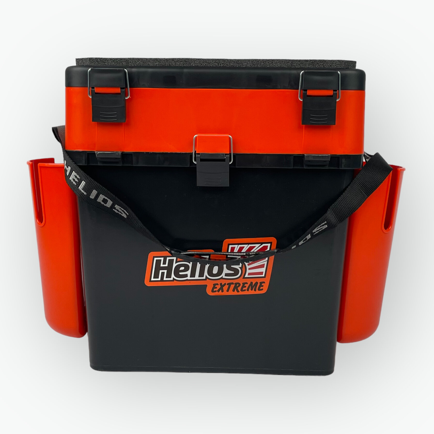 Ящик зимний двухсекционный с сиденьем Helios FishBox4 - 19 литров - Оранжевый