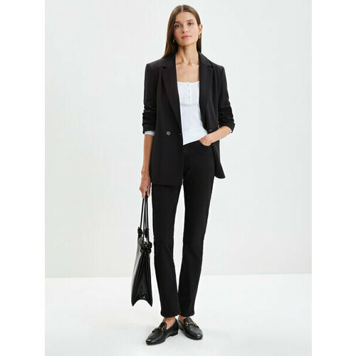 фото Джинсы зауженные zarina, размер s (ru 44)/170, черный