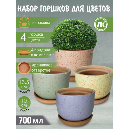 Горшок для цветов с поддоном 