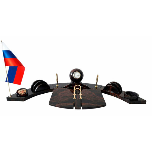 Настольный набор 0022-Ч обсидиановый 6 предметов