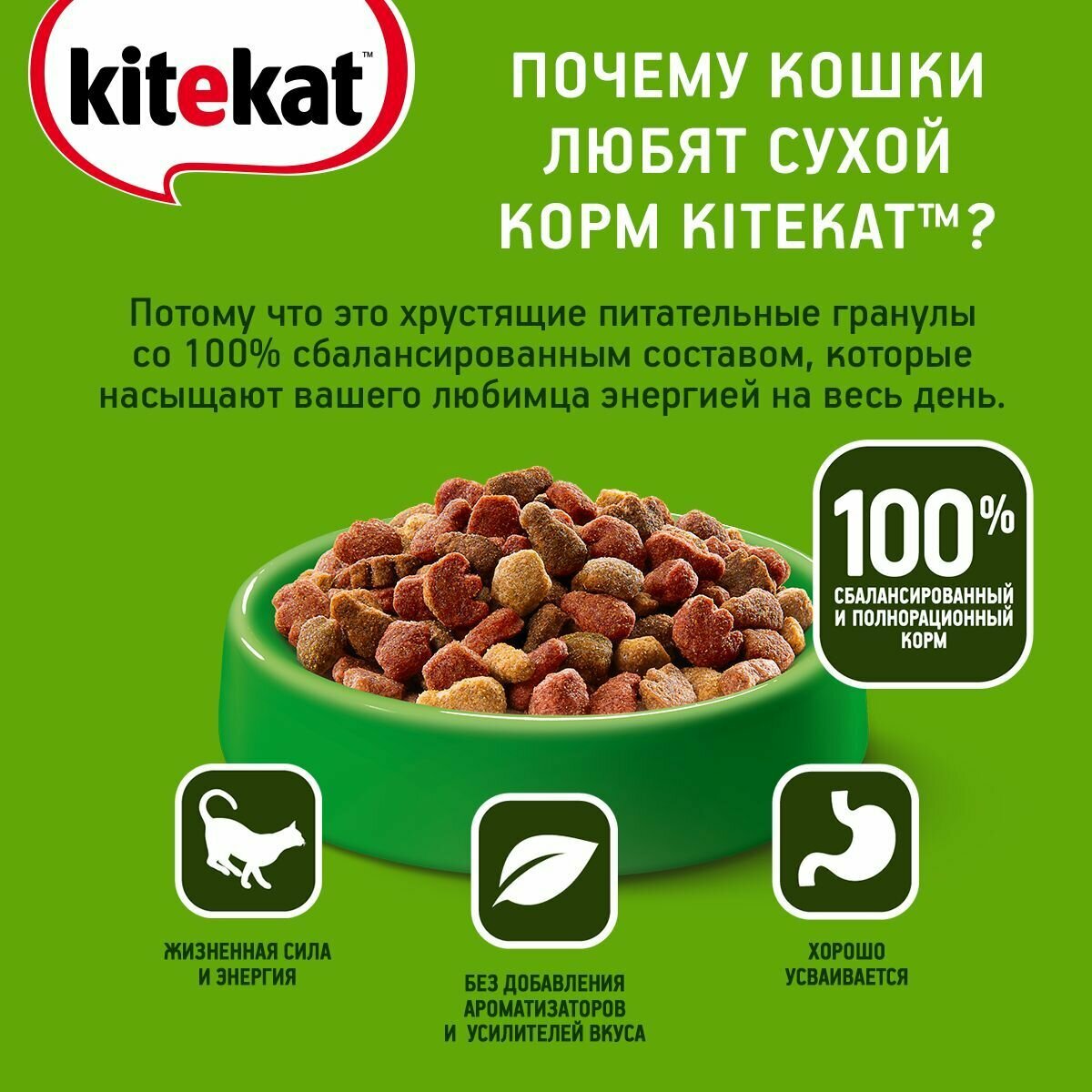 KITEKAT для взрослых кошек Мясной Пир , 15кг - фотография № 13