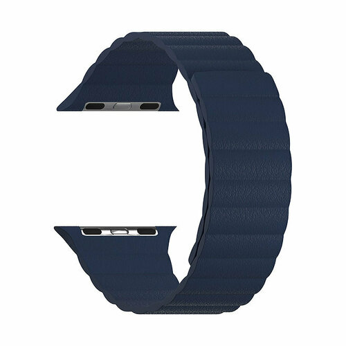 Ремешок Lyambda Pollux для Apple Watch 42-45 мм Dark Blue кожаный ремешок для apple watch 42 44 45 mm lyambda pollux dsp 24 44 bk black