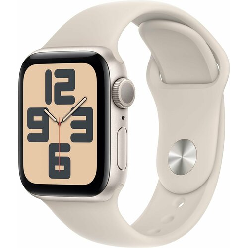 Apple Watch SE (2023) 40mm Starlight Aluminum Case with Starlight Sport Band (GPS) (размер S/M)