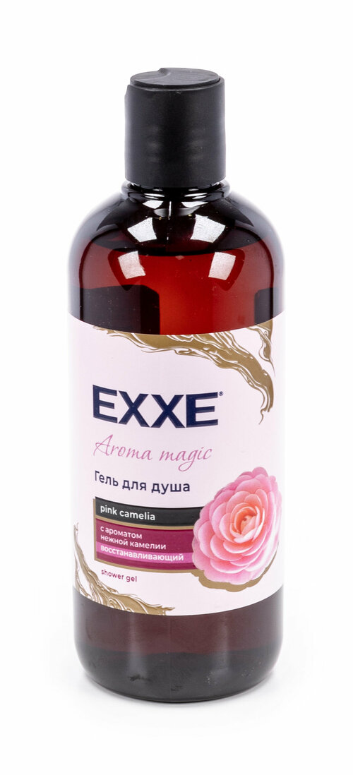 EXXE Гель для душа женский парфюмированный восстанавливающий с ароматом нежной камелии 500мл / очищающее средство для тела