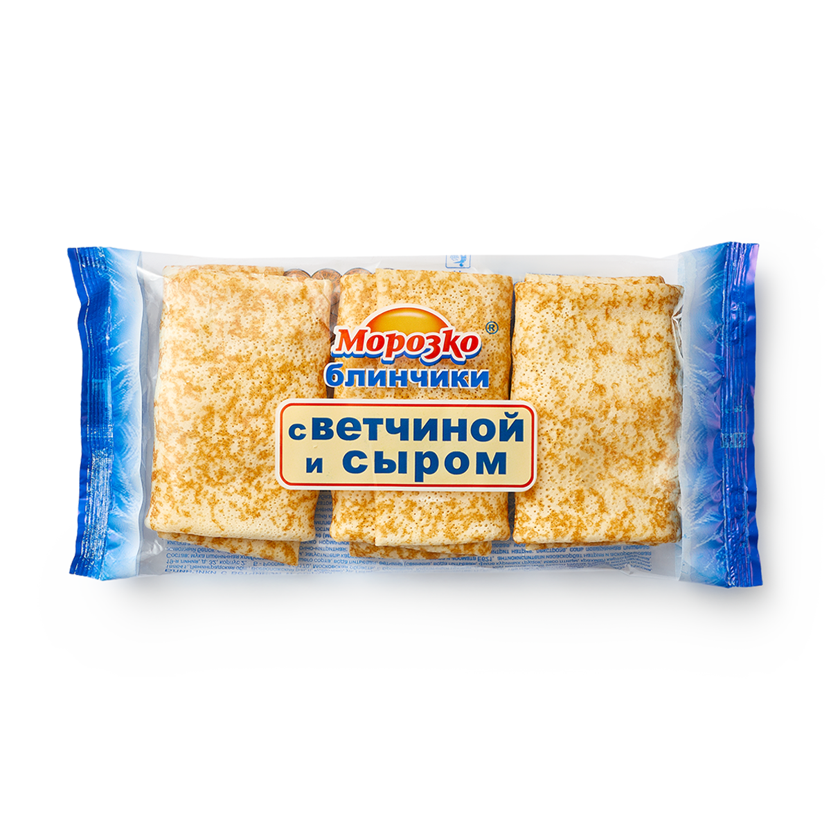 Блинчики Морозко "Морозко", с ветчиной и сыром, замороженные, 210 г