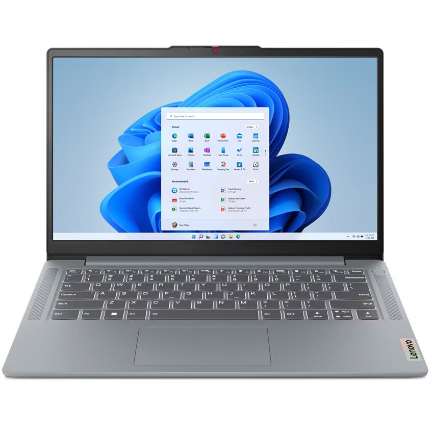 Ноутбук Lenovo IdeaPad Slim 3 16IRU8, 16" (1920x1200) IPS/Intel Core i5-1335U/8ГБ LPDDR5/256ГБ SSD/Iris Xe Graphics/Win 11 Home, серый (82X80008RK)