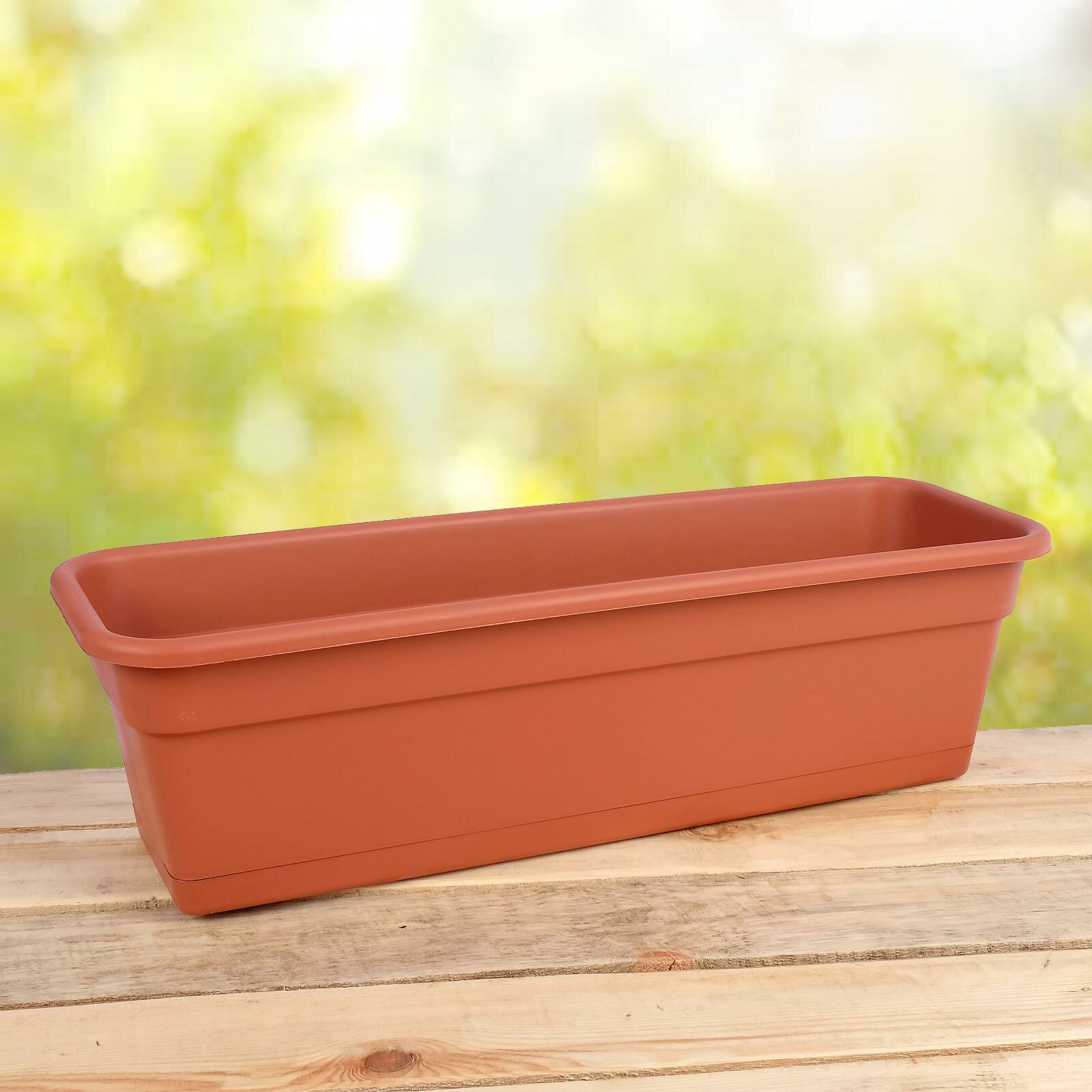Ящик Darel plastic балконный для цветов 12 л 60 см терракотовый