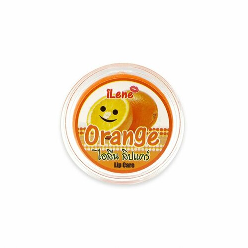 блеск бальзам для губ апельсин 5 мл Таиланд iLene Натуральный кокосовый увлажняющий бальзам для губ Апельсин, 5 гр