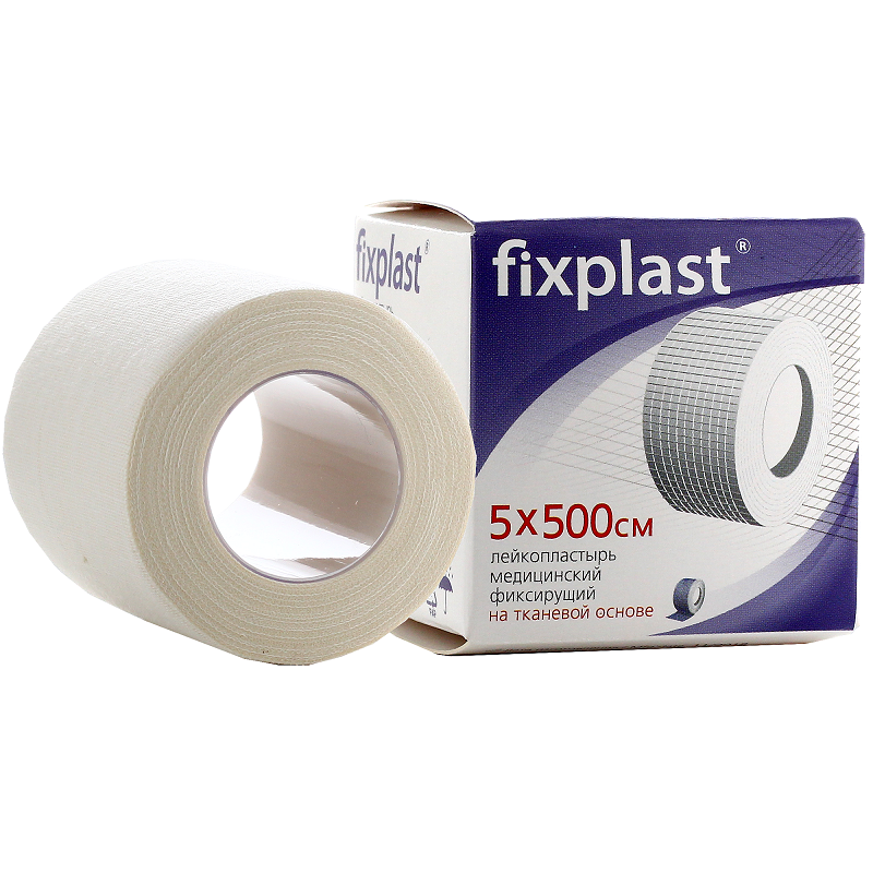 Лейкопластырь Fixplast мед. фиксир. тканевая основа 5*500 см