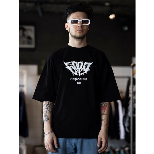 фото Футболка бордшоп#1, размер l, белый, черный