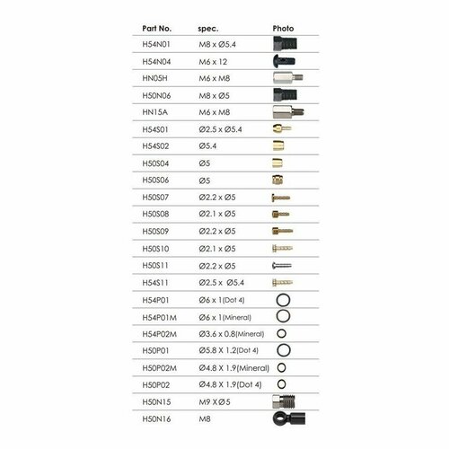 Прокладка O-ring BENGAL, Ø5.8XØ1.2(DOT4), для AVID, H50P01100 bengal фиттинги и переходники для гидролиний avid bengal арт ztb17894