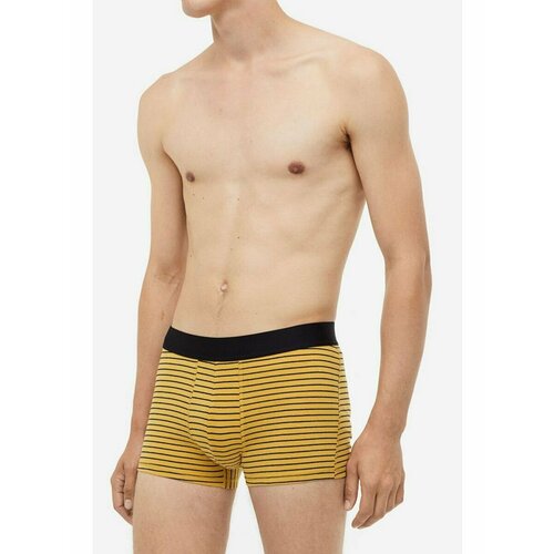 фото Трусы h&m, 3 шт., размер l, черный, горчичный, серый
