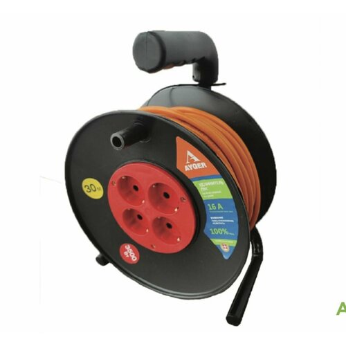 Удлинитель ПВС АYGER 3х25 30м на катушке Сз 8526₽