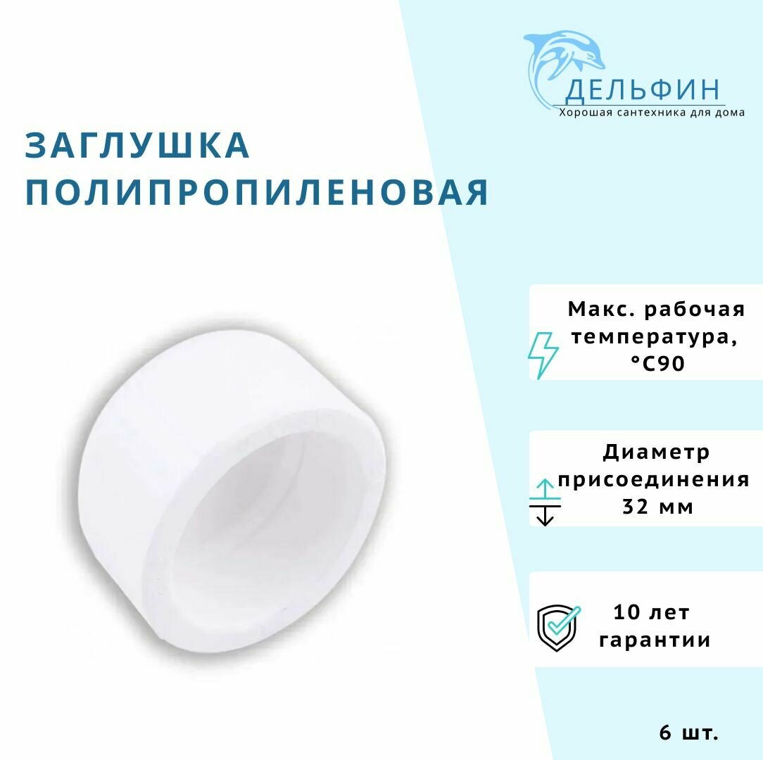 фото Заглушка полипропиленовая 32 (6 шт)