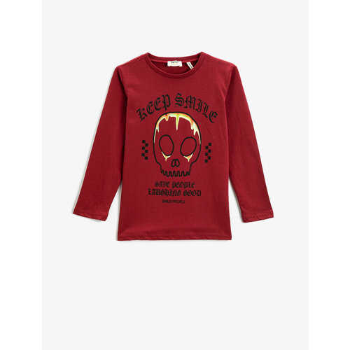 фото Лонгслив koton, размер 7-8 лет, бордовый