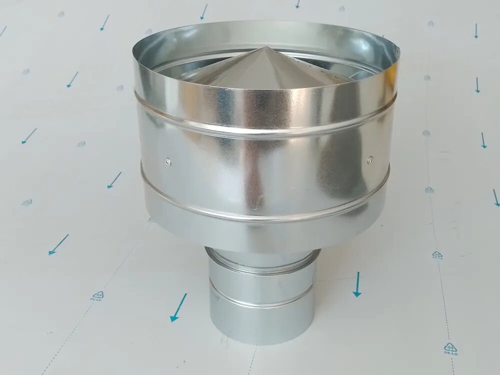 Дефлектор круглого сечения D120, оцинкованная сталь