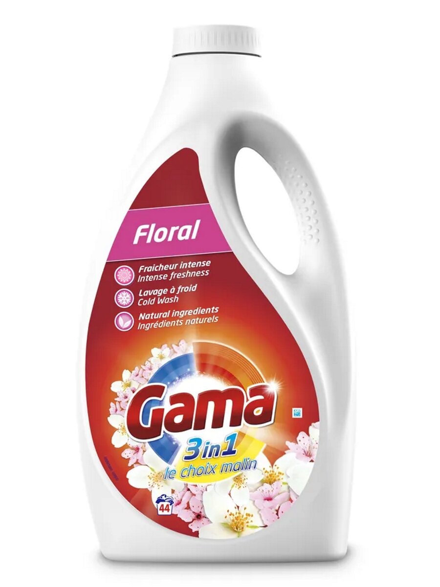 Универсальный гель для стирки Gama Sensations Floral с цветочным ароматом 2,2 литра