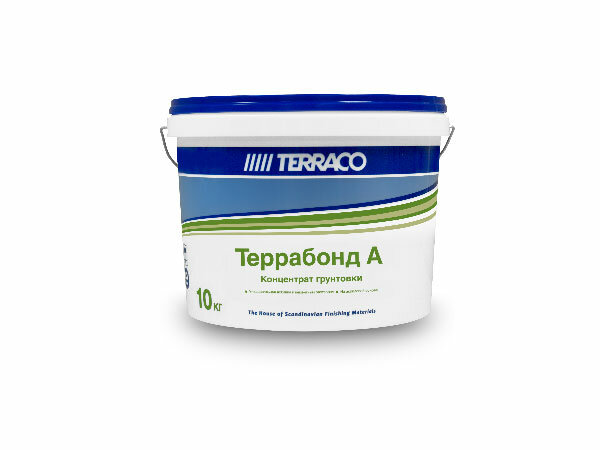 фото TERRACO TERRABOND A грунт концентрат, добавка-пластификатор на акриловой основе, бесцветный (10кг)