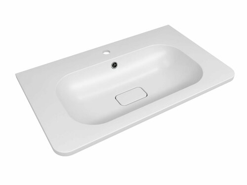 Раковина для ванной полувстраиваемая Uperwood Fate 80 см, прямоугольная, белая