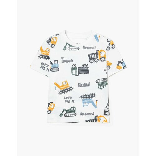 фото Футболка gloria jeans, размер 12-18мес/86, белый, мультиколор