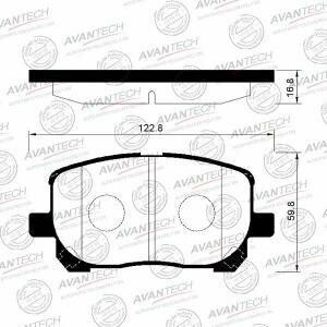 Колодки тормозные дисковые Avantech AV1040