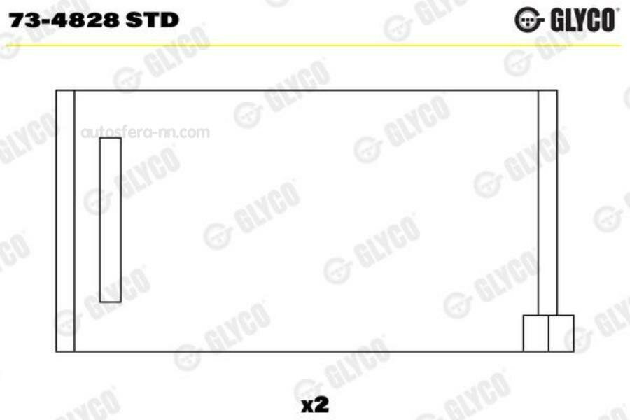 GLYCO 734828STD Вкладыши распредвала ДВС (на 1 шейку) VW T5 2.5TDI 03-