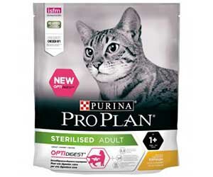 Сухой корм Pro Plan для стерилизованных кошек и кастрированных котов с чувствительным пищеварением курица sterilised 400г