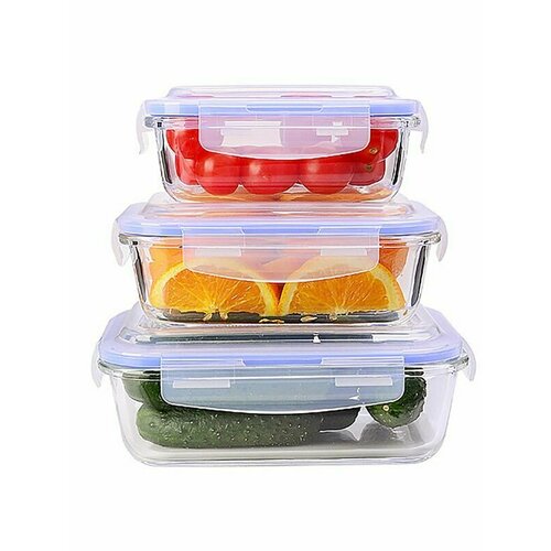 Набор жаропрочных мисок с крышками MAYERBOCH стеклянные 6шт 2278₽