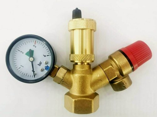 Изображение товара Группа безопасности TST мини, латунь, для котла, 3 бара, 1", Россия