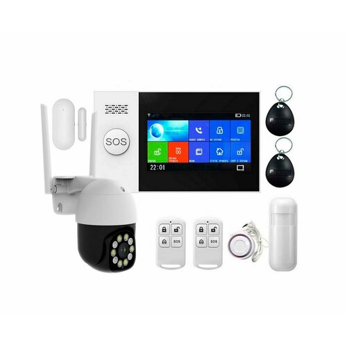 Страж Sensor-GSM и HDcom ASW5-0110-TUYA (O45182BE) GSM Wi-Fi сигнализация с уличной камерой для дачи, пожарная сигнализация в здании