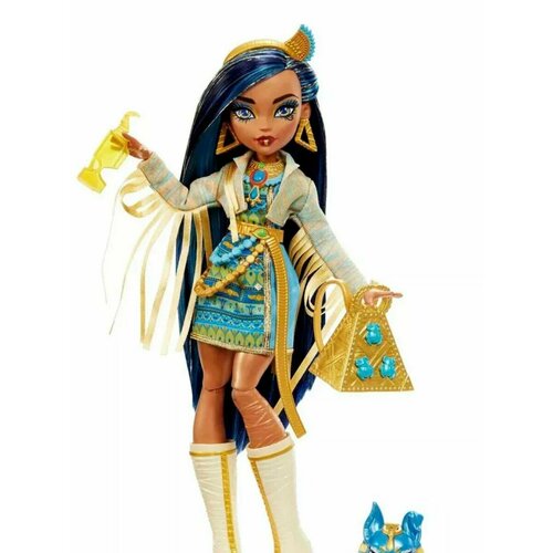 Кукла Monster High Монстр Хай Cleo de Nile HHK54 египетский оракул в коробке со скарабеями