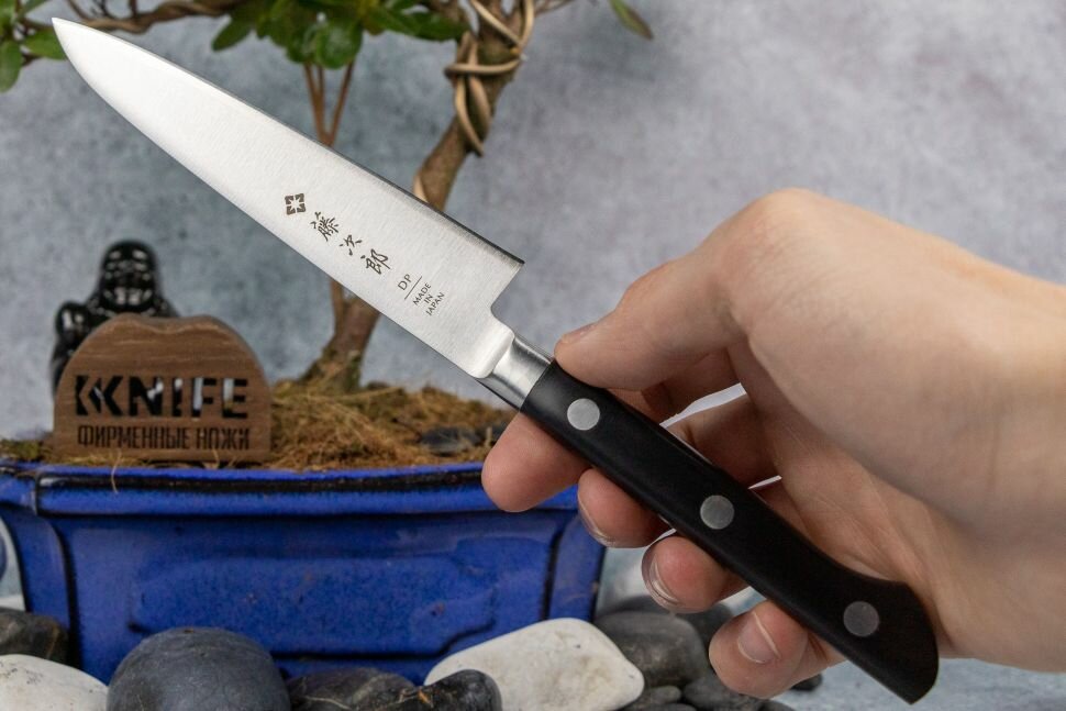 Нож универсальный Tojiro Western Knife, 120 мм, сталь VG10, 3 слоя, рукоять пластик - фото №20
