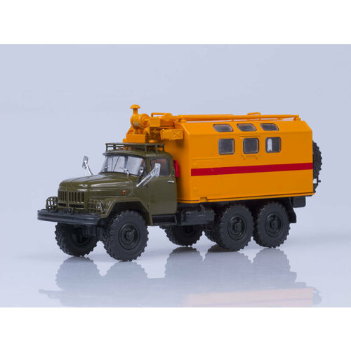 Масштабная модель 1/43 ЗИЛ-131 кунг МТО-АТ (хаки-оранжевый) модель автомобиля зил 117 в родной коробке в масштабе 1 43 композитный материал