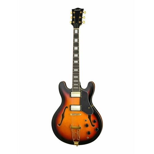 Электрогитара, арктоп, санберст, Sunsmile SES-60