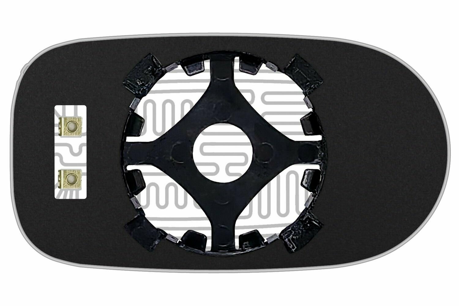 Элемент зеркала FIAT Albea c 2002 по 2012 левоправый асферический голубой c обогревом 27210638