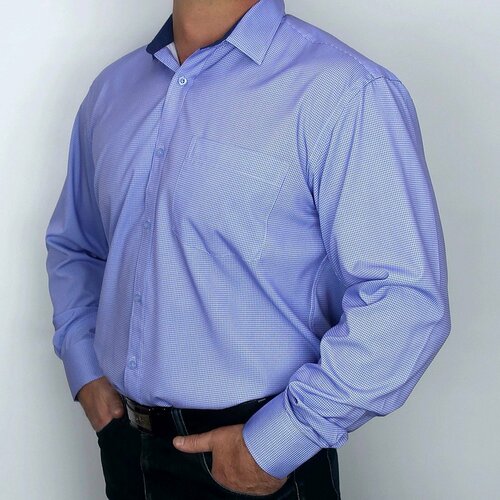 фото Рубашка , размер 2xl, голубой alexander matin