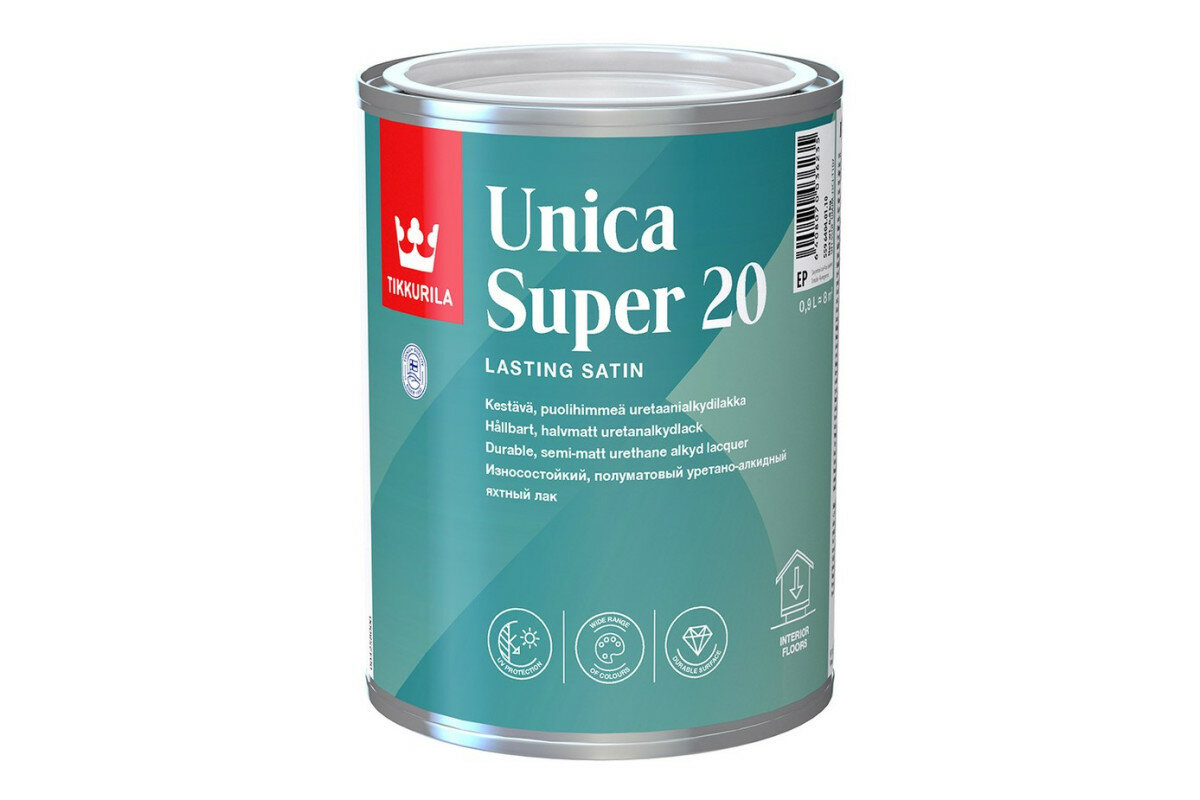 Атмосферостойкие, яхтные Tikkurila UNICA SUPER п/матовый 0.9 литра  Бесцветный — купить в интернет-магазине по низкой цене на Яндекс Маркете